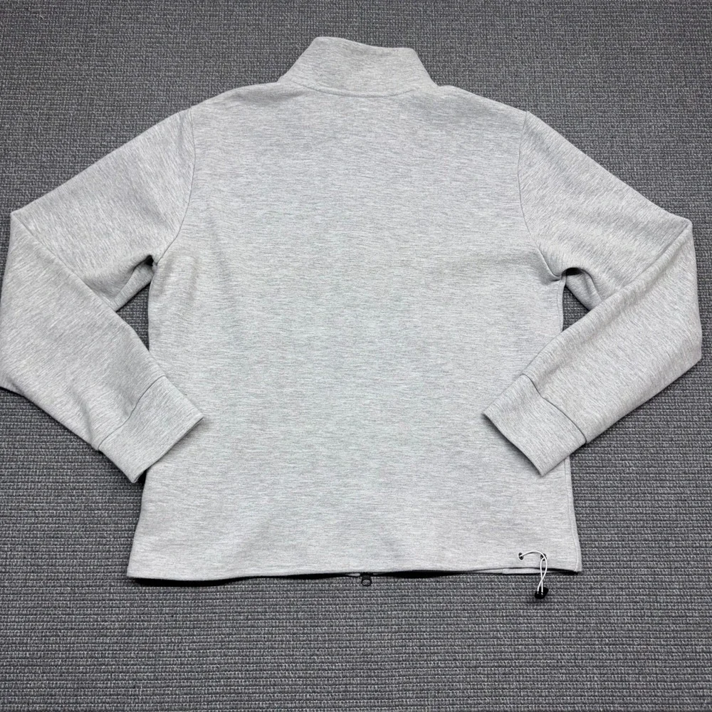 The North Face Mens Full Zip Sweatshirt Gray Heather Mock Neck Jacket Size M